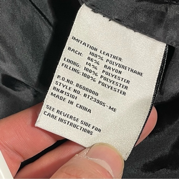 Bar lll Vegan Leather Jacket Size M - Picture 9 of 9